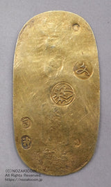 Bunsei koban gold, engraved on the back, horse and god, seven lucky koban, with certificate of authenticity 566