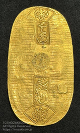 享保小判は正徳4年~元文元年(1714~1736)まで鋳造されました。品位は金861 / 銀139 量目17.78g です。鑑定書・桐箱付き。