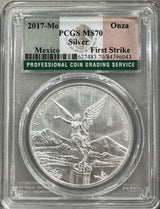 メキシコ 2017年 リベルタード 純銀 PCGS MS70 First Strike 043