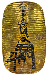 天保大判(天保大判金)は天保9年(1838)から鋳造されました。汚れ落としの洗い有り。鑑定書・桐箱付き。