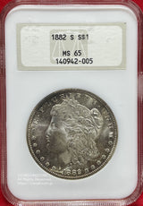 アメリカ 1ドル銀貨 1882年S NGC MS65 005