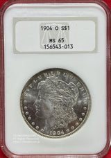 アメリカ 1ドル銀貨 1904年O NGC MS65 013