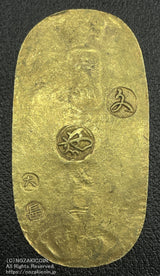 文政小判金 背刻印 大長 鑑定書付 198