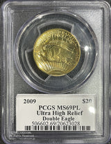 アメリカ 20ドル金貨 ウルトラハイレリーフ 2009年 PCGS MS69PL
