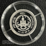 モンゴル3000トゥグルグ銀貨 2000年 1/4oz 純プラチナ999