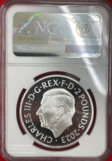 イギリス 2ポンド銀貨 1オンス 2023年 ハリー・ポッター ホグワーツ魔法魔術学校 NGC PF70 ULTRA CAMEO