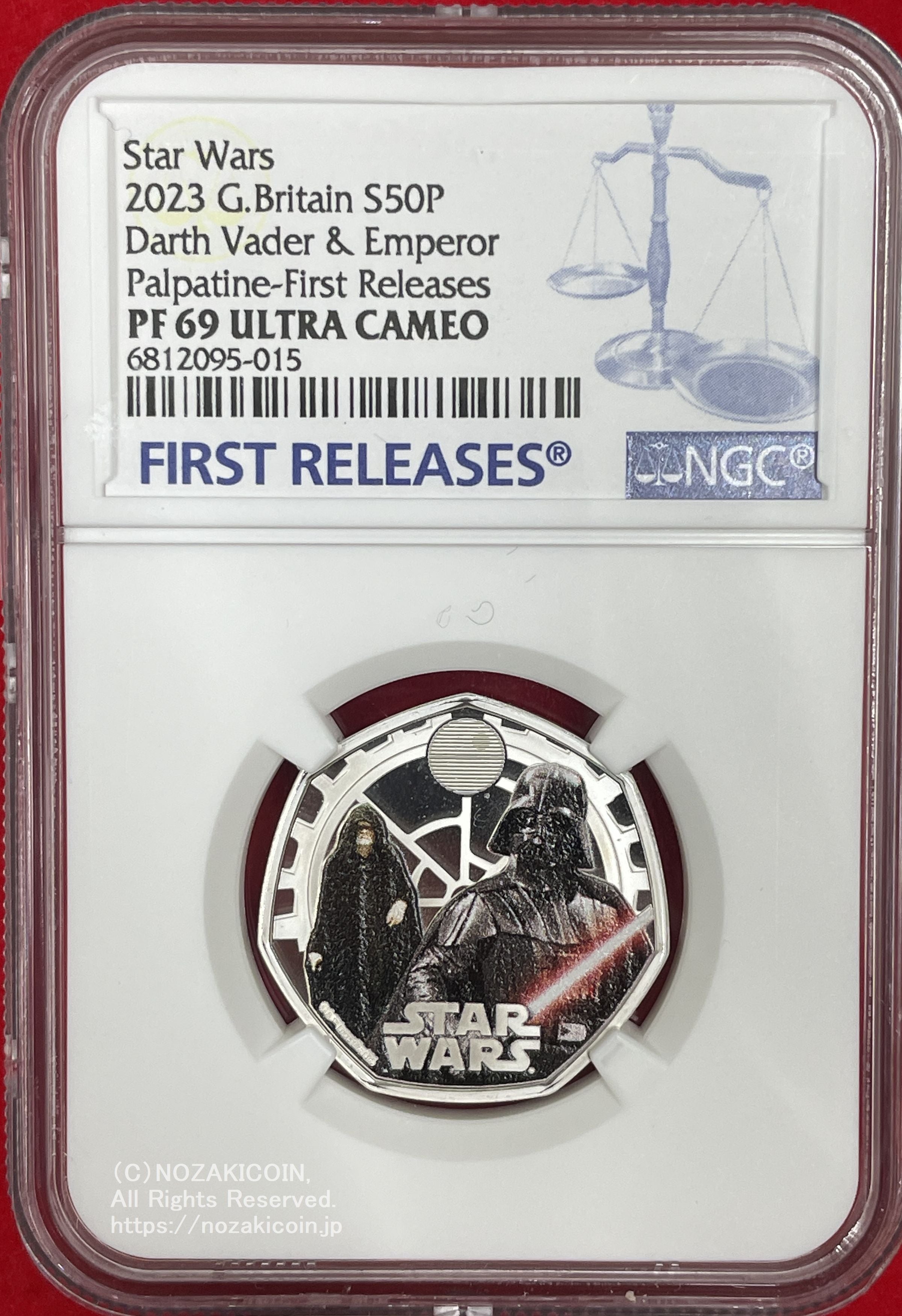 イギリス 50ペンス銀貨 2023年 スターウォーズ ダースベイダーと