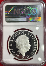 2023年1オンス純銀貨 英国2ポンド Tudor Beasts Yale of Beaufort