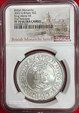 2022年1オンス純銀貨 英国2ポンド British Monarchs King Henry Ⅶ 発行枚数は限定1,250枚、プルーフ仕上げとなっています。