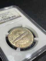 ドイツ銀貨3マルク ワイマール共和国 1930年 Weimar Republic "Zeppelin" 3 Mark 1930-D 重さ15g 直径30mm 発行枚数141,000枚