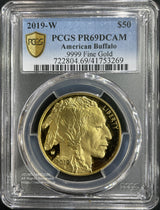 アメリカ 50ドルプルーフ金貨 バッファロー 2019年-W PCGS PR69DCAM