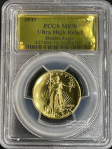 アメリカ　20ドル金貨　ウルトラハイレリーフ　2009年　完全未使用　PCGS　MS70