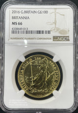 イギリス ブリタニア金貨 2016 100ポンド NGC MS66