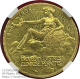 オーストリア 雲上の女神 100コロナ金貨 1908年 フランツ・ヨーゼフ NGC PROOF AU DETAILS