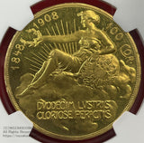 オーストリア 雲上の女神 100コロナ金貨 1908年 フランツ・ヨーゼフ NGC PF60 CAMEO カメオ