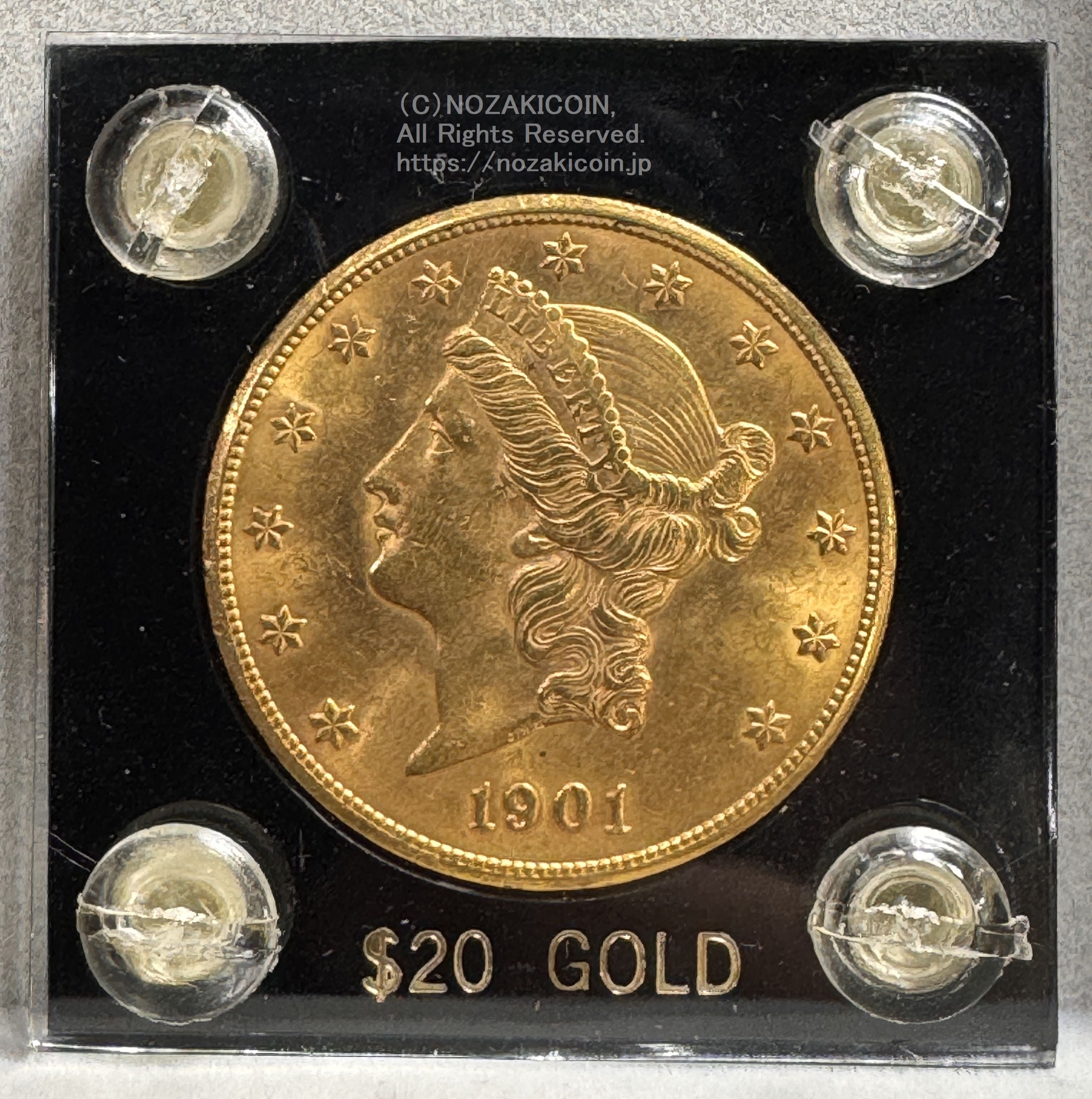 古銭　アメリカコイン　 $20ドル リバティヘッド 金貨　1876年　詳細不明 アンティークコイン アメリカ 20ドルプルーフ金貨リバティヘッド