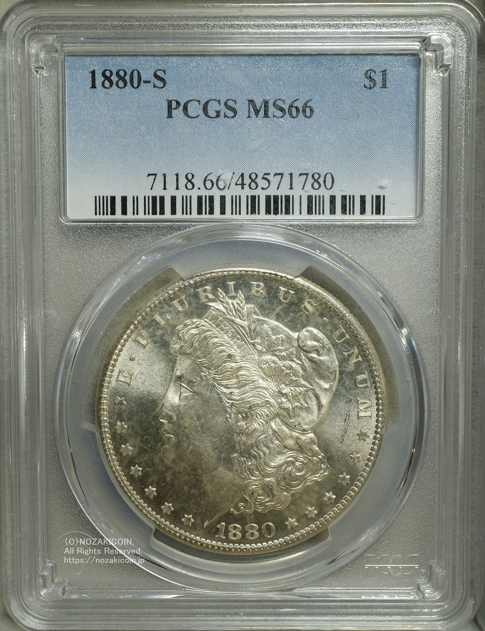 アメリカ 1ドル銀貨 1880年S PCGS MS66 780 – 野崎コイン