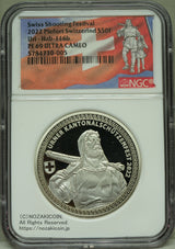 スイス 射撃祭 50フラン銀貨 2022 Piefort Uri NGC PF69 ULTRA CAMEO 005