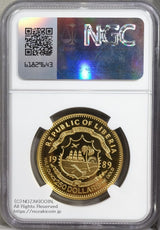 リベリア 250ドル金貨 昭和天皇 1989年 NGC PF69 ULTRA CAMEO