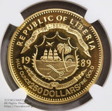 リベリア 250ドル金貨 昭和天皇 1989年 NGC PF69 ULTRA CAMEO