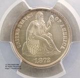 1872年10セントプルーフ銀貨