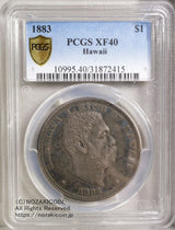 1883年ハワイ1ドル銀貨 PCGS XF40
