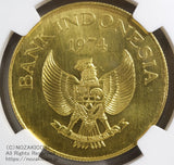 インドネシア 100,000ルピア金貨 1974 NGC MS66
