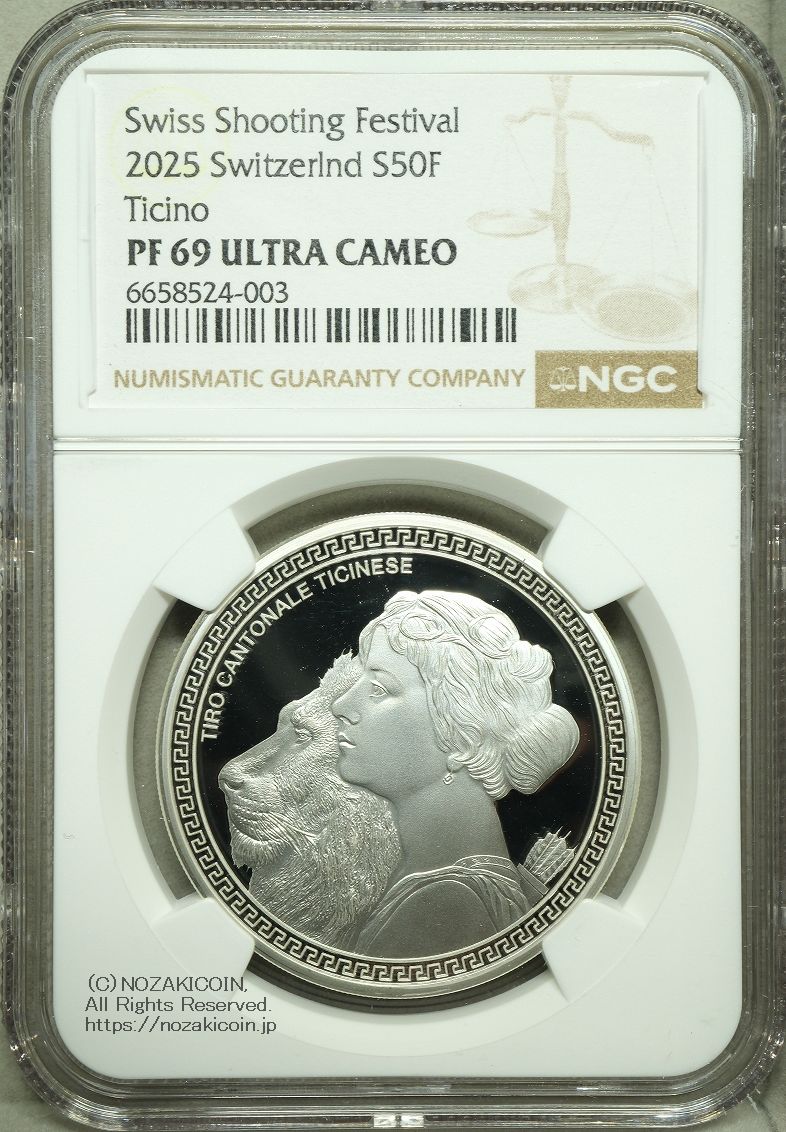 コレクション　銀貨等 スイス 射撃祭 50フラン銀貨 2025 Ticino NGC PF69 ULTRA CAMEO – 野崎