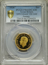 Fantasy 1936 Sov PCGS PR66 DCAM Great Britain
エドワード8世
金 6.09g 37.5%