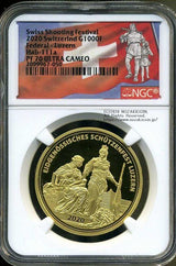 スイス 射撃祭 1000フラン金貨 2020 Luzern 発行25枚 NGC PF70 ULTRA CAMEO - 野崎コイン