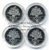 フランス 100フラン パラジウム貨4種セット 1986〜1989 - 野崎コイン