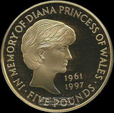 イギリス ダイアナ妃 5ポンド金貨 1999年 - 野崎コイン