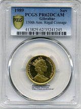 ジブラルタル 1989 ウナとライオン ソブリン金貨 PCGS PR62DCAM - 野崎コイン