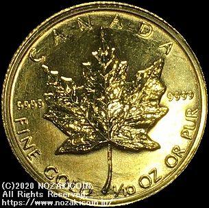 カナダ メイプルリーフ金貨 5ドル 1986 - 野崎コイン