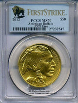 アメリカ 50ドル金貨 バッファロー 2012年 PCGS MS70 - 野崎コイン