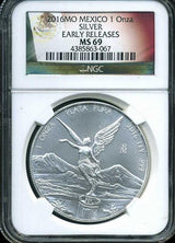 メキシコ 2016年 リベルタード 純銀 NGC MS69 067 - 野崎コイン