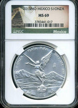 メキシコ 2013年 リベルタード 純銀 NGC MS69 017 - 野崎コイン
