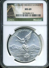 メキシコ 2012年 リベルタード 純銀 NGC MS69 015 - 野崎コイン