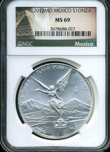 メキシコ 2012年 リベルタード 純銀 NGC MS69 027 - 野崎コイン