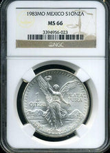 メキシコ　1983年　リベルタード　純銀　NGC MS66 023 - 野崎コイン