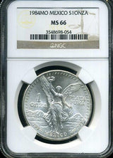 メキシコ 1984年 リベルタード 純銀 NGC MS66 054 - 野崎コイン