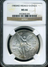メキシコ 1985年 リベルタード 純銀 NGC MS66 002 - 野崎コイン