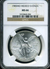 メキシコ 1985年 リベルタード 純銀 NGC MS66 006 - 野崎コイン