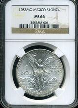 メキシコ 1985年 リベルタード 純銀 NGC MS66 005 - 野崎コイン