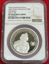 スイス 射撃祭 50フラン銀貨 2023 Piefort Obwalden NGC PF70 ULTRA CAMEO 035 - 野崎コイン