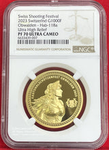 スイス 射撃祭 1000フラン金貨 2023 Obwalden Ultra High Relief NGC PF70 ULTRA CAMEO 007 - 野崎コイン