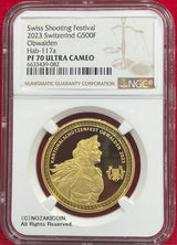 スイス 射撃祭 500フラン金貨 2023 Obwalden NGC PF70 ULTRA CAMEO 082 - 野崎コイン