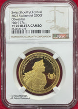 スイス 射撃祭 500フラン金貨 2023 Obwalden NGC PF70 ULTRA CAMEO 075 - 野崎コイン