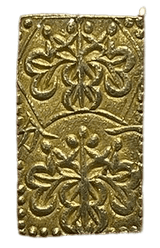 天保一分金(天保一分判金)は天保8年~安政5年(1837~1858)に鋳造されました。  品位は金568 / 銀 432 量目は2.80gです。  保字一分とも呼ばれています。