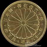 昭和61年発行の10万円金貨です。純金20グラム。写真の画像はサンプルです。昭和天皇御在位60年記念100,000円金貨。図案:鳩と水。 品位:金1,000 量目:20g プリスターパック入りですので中の金貨は未使用です。